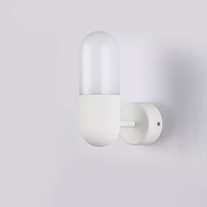 Round Column Aluminum Acrylic 1-Light Wall Sconce Lamp
