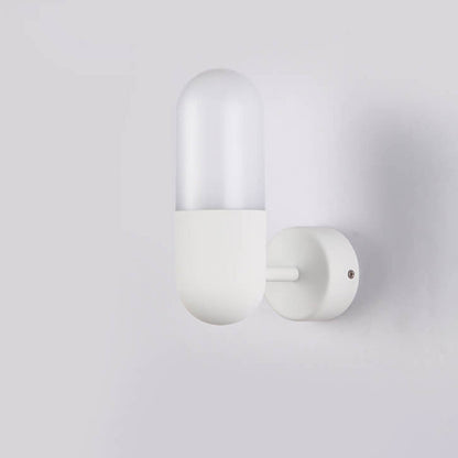 Round Column Aluminum Acrylic 1-Light Wall Sconce Lamp