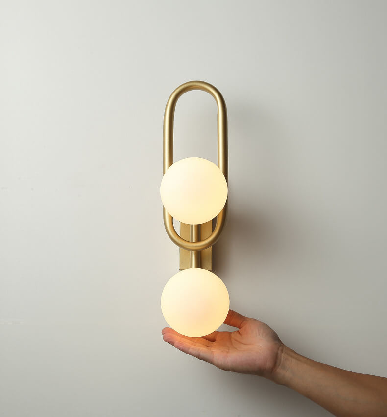 Light Luxury Iron Gold Magic Bean 2-Light Wall Sconce Lamp