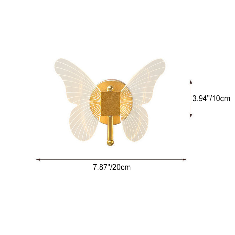 Creative Butterfly Acrylic Iron LED Wall Sconce Lamp