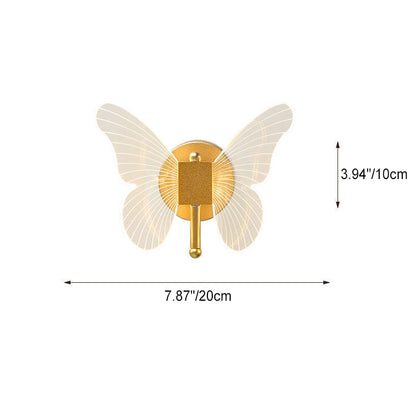 Creative Butterfly Acrylic Iron LED Wall Sconce Lamp