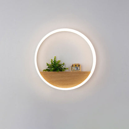 Solid Acrylic Storage Decoration Round LED Wall Sconce Lamp