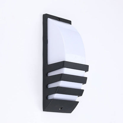 Outdoor Curved Geometric Waterproof LED Wall Sconce Lamp