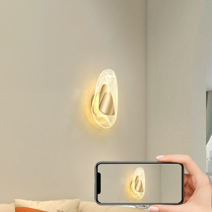 Creative Irregular Oval Iron Crystal LED Wall Sconce Lamp