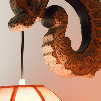 Chinese Flying Dragon Design 1-Light Wall Sconce Lamp
