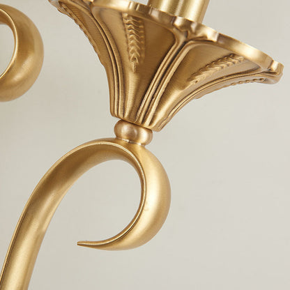 European Light Copper Glass 1/2-Light Wall Sconce Light