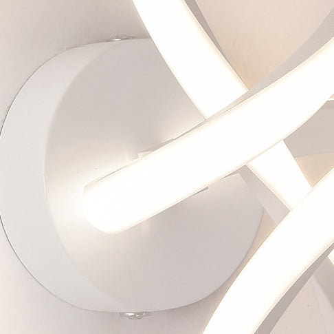 Creative Spiral Ring Iron Silicone LED Wall Sconce Lamp