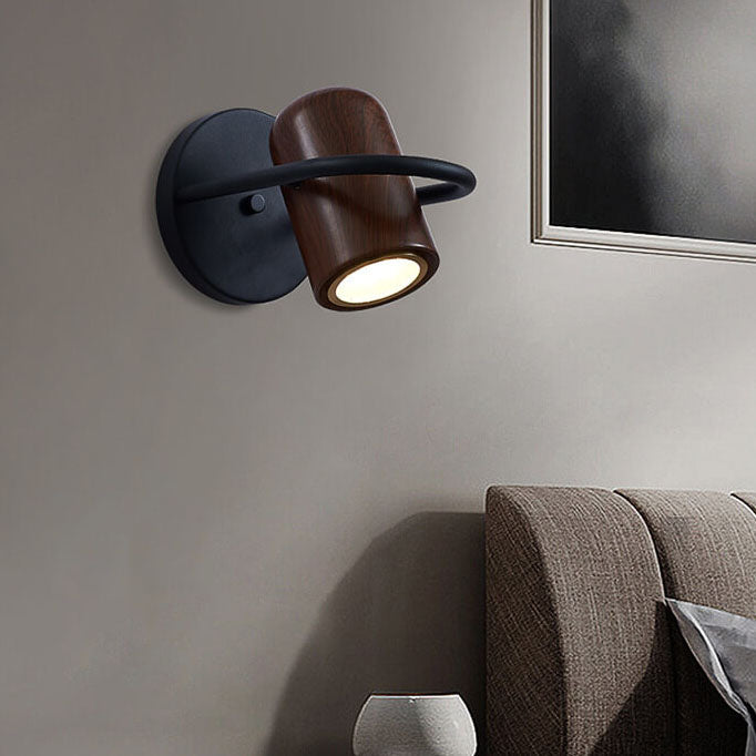 Personality Wrought Iron Cylinder LED Wall Sconce Lamp