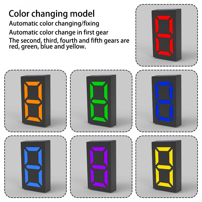 Solar Digital RGB LED Outdoor Decoration Wall Sconce Lamp