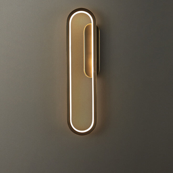 Industrial All Copper Oval Design LED Wall Sconce Lamp