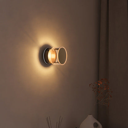 Cylindrical Aluminum Acrylic LED Wall Sconce Lamp