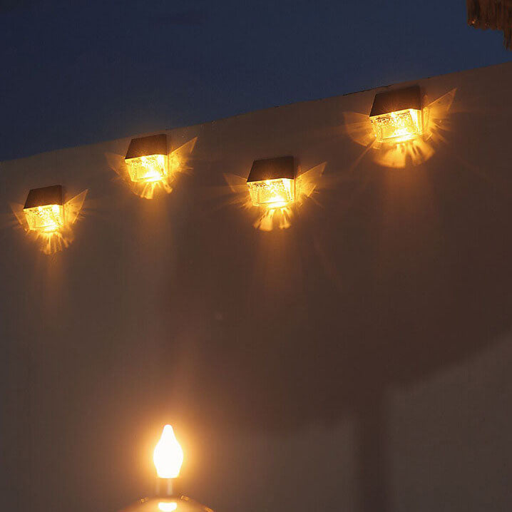 Solar Light Outdoor Patio Fence LED Wall Sconce Lamp
