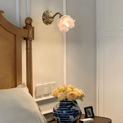 French Cylinder Ball Copper Glass 1-Light Wall Sconce Lamp