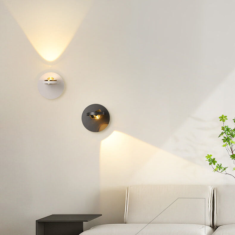 Aluminum Geometric Square Round Iron LED Wall Sconce Lamp
