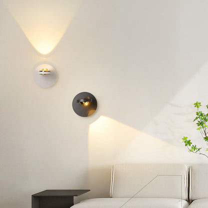 Aluminum Geometric Square Round Iron LED Wall Sconce Lamp