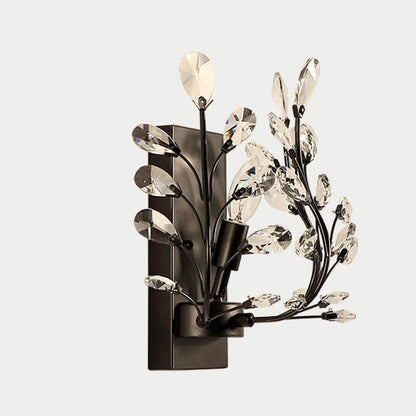 Light Candle Crystal Lamp Holder 1-Light Wall Sconce Lamp