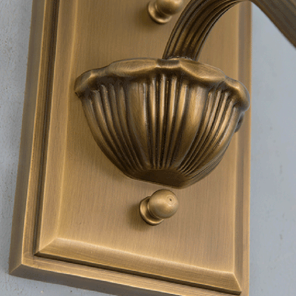 Cylinder Rod Fabric Copper 1/2 Light Wall Sconce Lamp