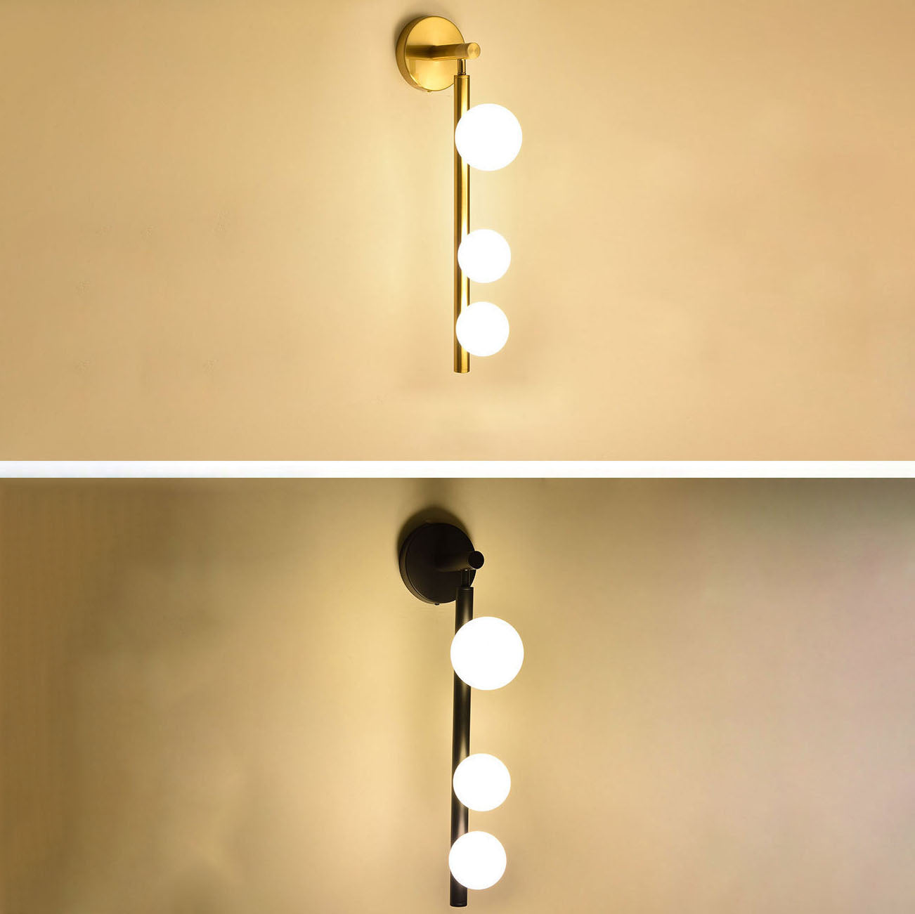 Simplicity Iron Glass Ball 3/5/7-Light Wall Sconce Lamp