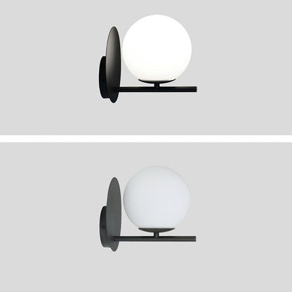 Scandinavian Round Ball Iron Glass 1-Light Wall Sconce Lamp