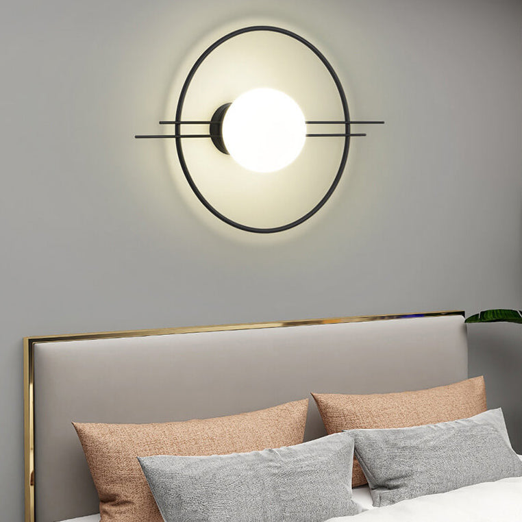 Nordic Circle Ring Glass Ball 1-Light Wall Sconce Lamp