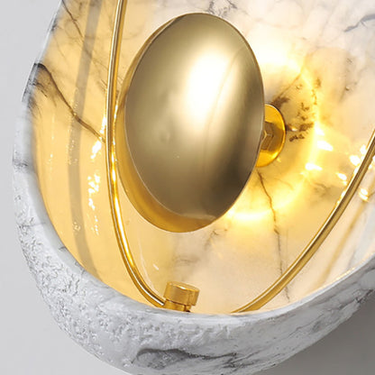 Scandinavian Shell Resin Metal LED Wall Sconce Lamp