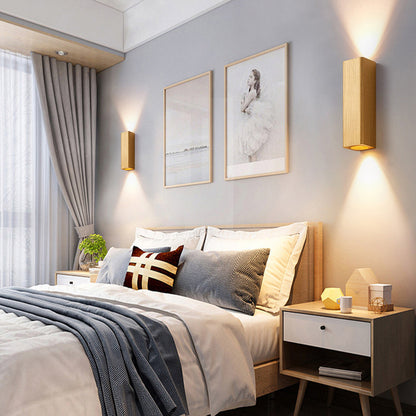 Modern Minimalist Rectangular Aluminum LED Wall Sconce Lamp