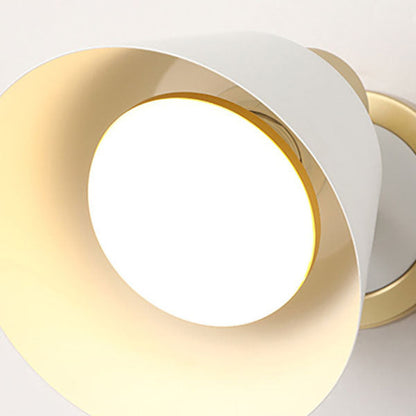 Minimalist Pure White Hardware 1-Light Wall Sconce Lamp
