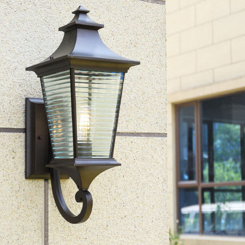 Square Aluminum Outdoor Waterproof 1-Light Wall Sconce Lamp