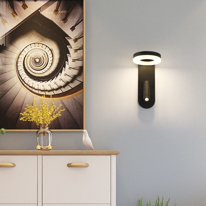 Solid Color Aluminum Iron Acrylic LED Wall Sconce Lamp