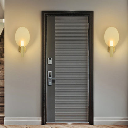 Light Color Oval Hardware Acrylic LED Wall Sconce Lamp