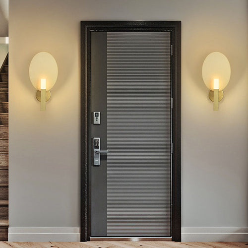 Light Color Oval Hardware Acrylic LED Wall Sconce Lamp