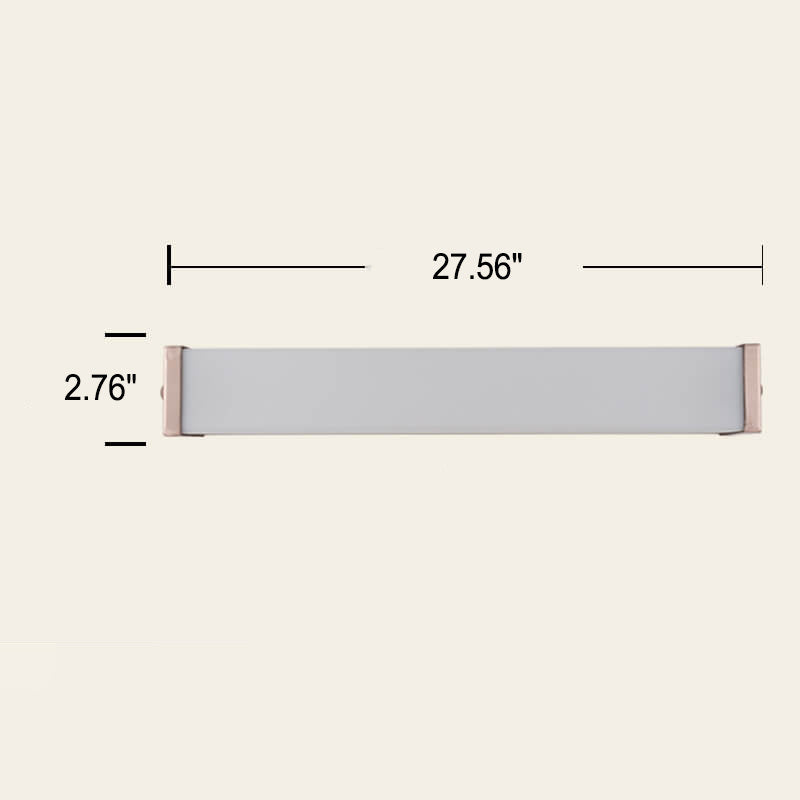Rose Gold Square Strip Acrylic LED Wall Sconce Lamp