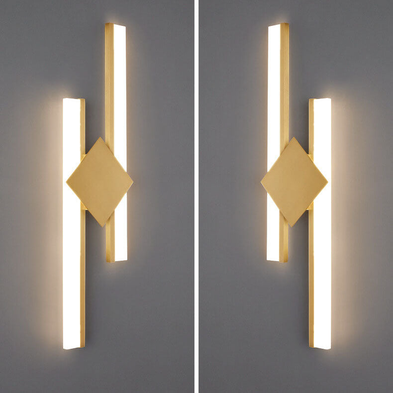 Rectangular Antler Full Copper LED Wall Sconce Lamp