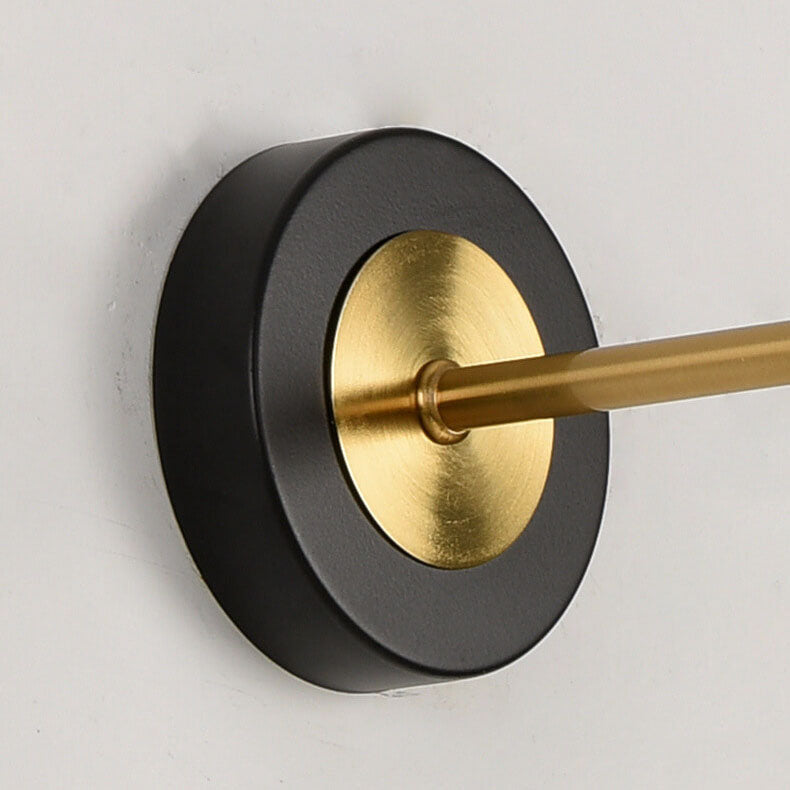 Minimalist Pure Black White Iron 1-Light Wall Sconce Lamp