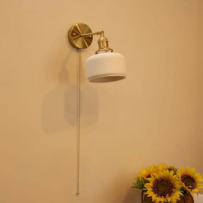 Simplicity Round 1-Light Vanity Light Wall Sconce Lamp