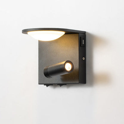 Simple Square USB Spotlight Rotating LED Wall Sconce Lamp