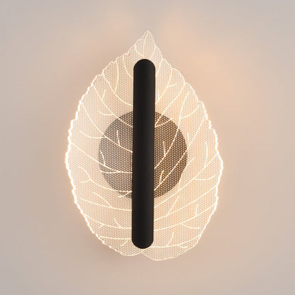 Deco Iron Acrylic Leave Teardrop Shape LED Wall Sconce Lamp