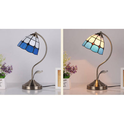Vintage European Glass Table Lamp