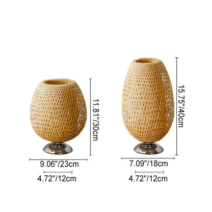 Traditional Wood Bamboo Table Lamp