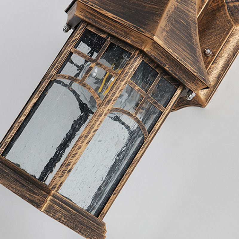 Waterproof Glass Conical Prism 1-Light Wall Sconce Lamp