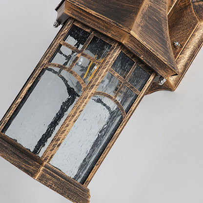 Waterproof Glass Conical Prism 1-Light Wall Sconce Lamp