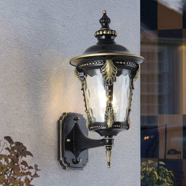 Waterproof Aluminum Glass 1-Light Outdoor Wall Sconce Lamp