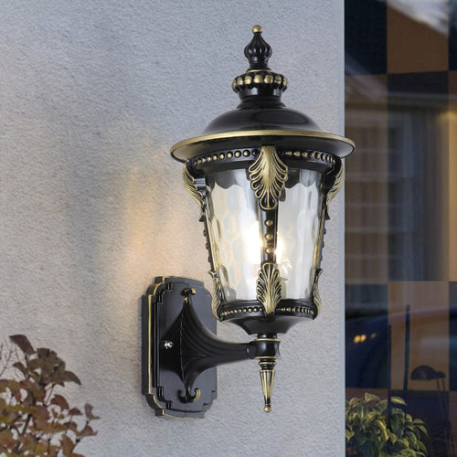 Waterproof Aluminum Glass 1-Light Outdoor Wall Sconce Lamp
