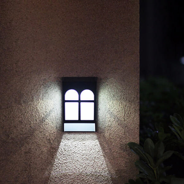 Solar Fence Square RGB Color LED Fence Wall Sconce Lamp