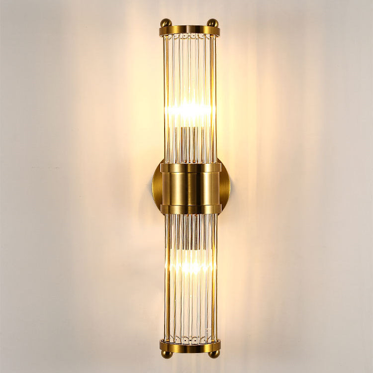 Scandinavian Base Iron Crystal 1/2 Light Wall Sconce Lamp