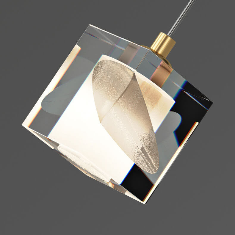 Luxury Cube H65 Brass Acrylic 1-Light Wall Sconce Lamp