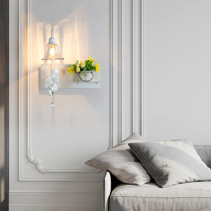 Creative Angel Petal Resin Glass 1/2 Light Wall Sconce Lamp