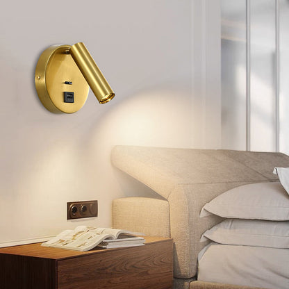 Rotatable Cylinder Aluminum Iron LED Wall Sconce Lamp