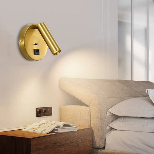 Rotatable Cylinder Aluminum Iron LED Wall Sconce Lamp
