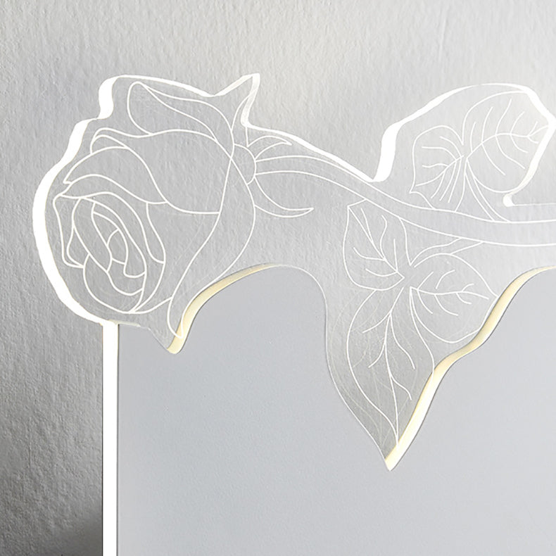 Art Deco Acrylic Rose Flower Shade LED Wall Sconce Lamp